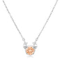 Reversible CZ Reindeer Pendant
