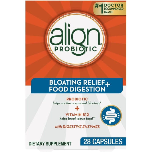 Align Probiotic Bloating Relief + Food Digestion - 28 Capsules
