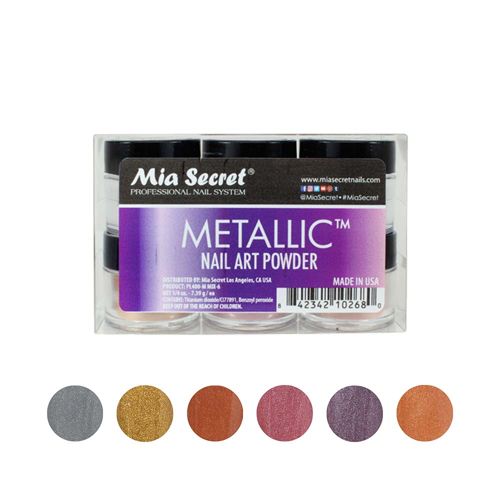 Metallic *Nail Art Powder Collection 6pcs*