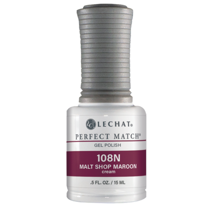 PMS108N Malt Shop Maroon - Gel Polish & Nail Lacquer 1/2oz.