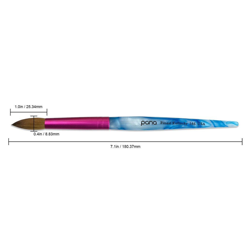 Brush Blue Acrylic Handle - Size 16 (Round)