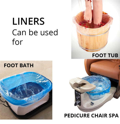*Disposable Spa Bag Liner for Pedicure (Blue) - 50 pc