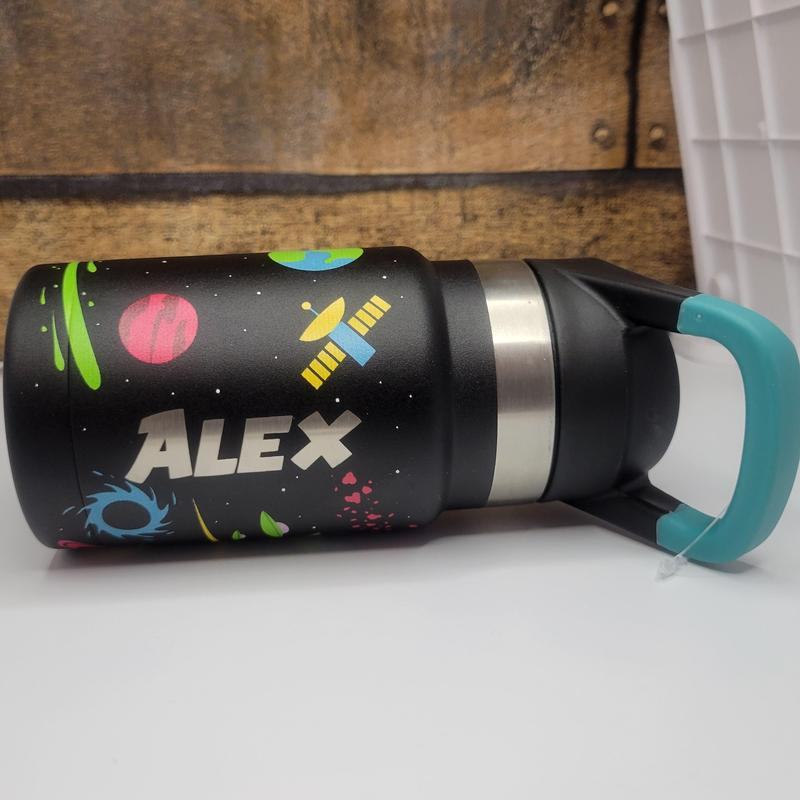 Personalized Name 12Oz Water Bottle for Kids - Customizable Bpa-Free Reusable Portable Mug with Lid - Eco-Friendly Drinkware for Back to School & Birthday Gifts