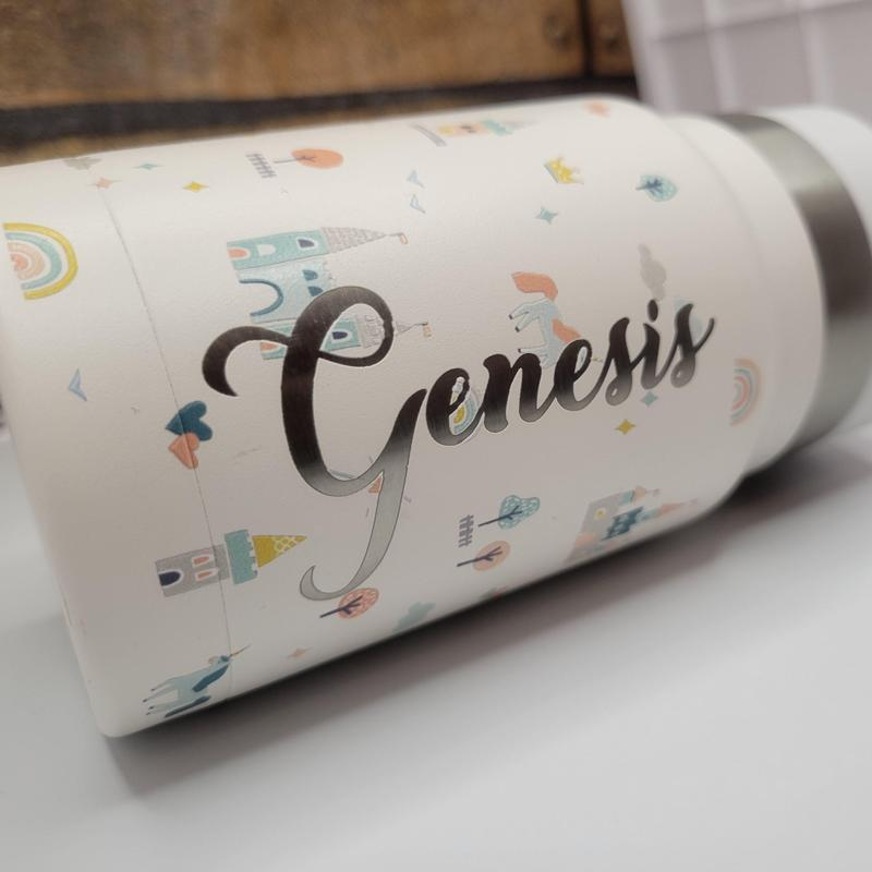 Personalized Name 12Oz Water Bottle for Kids - Customizable Bpa-Free Reusable Portable Mug with Lid - Eco-Friendly Drinkware for Back to School & Birthday Gifts