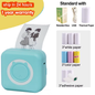 Portable Mini Thermal Printer Wirelessly BT 203Dpi Photo Label Memo Wrong Question Printing Paper USB Cable Imprimante Portable