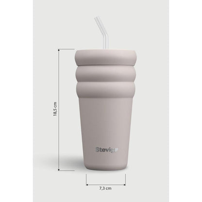 Stevig Bubble Stainless Steel Thermos in Crushed Rock 600ml