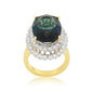 Two-tone Double Halo Cocktail Ring