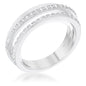 Lynn 0.25ct CZ Twisted Trio Band Ring