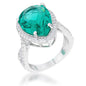 Laura 9.9ct CZ Classic Teardrop Ring