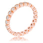 Dotted CZ Round Bezel Eternity Ring