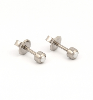 Studex Earrings - R301W : Pearl