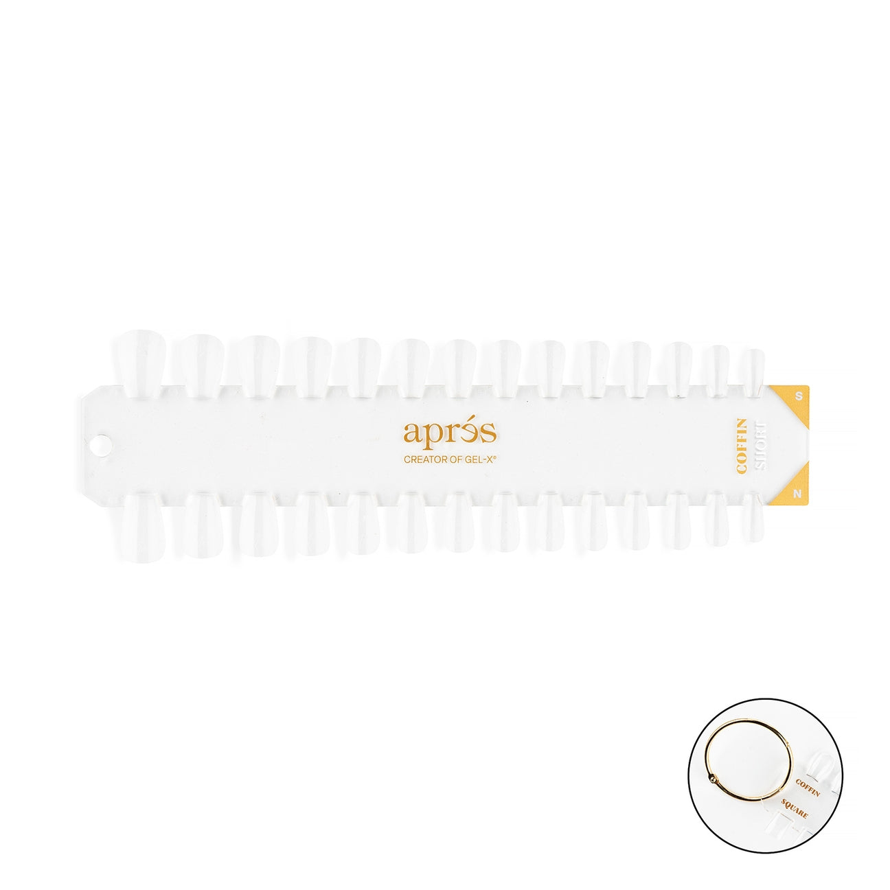 Gel-X Tip Swatch: Natural/Sculpted Coffin Short