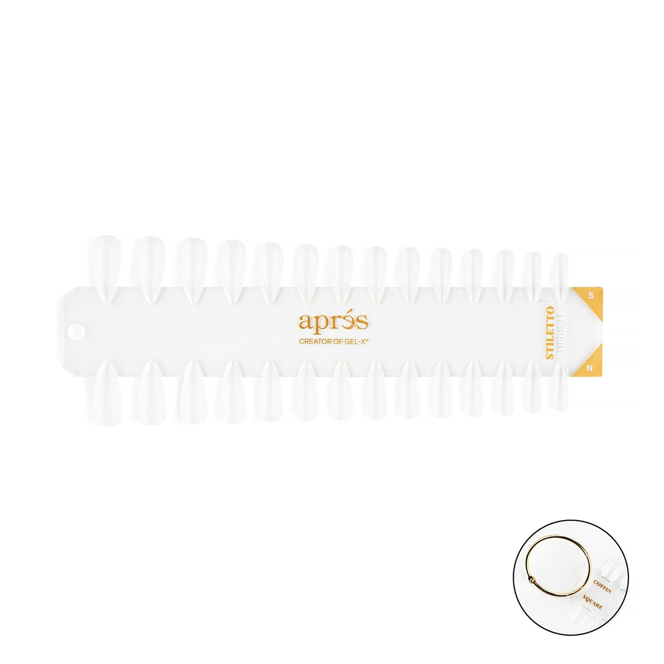 Gel-X Tip Swatch: Natural/Sculpted Stiletto Medium