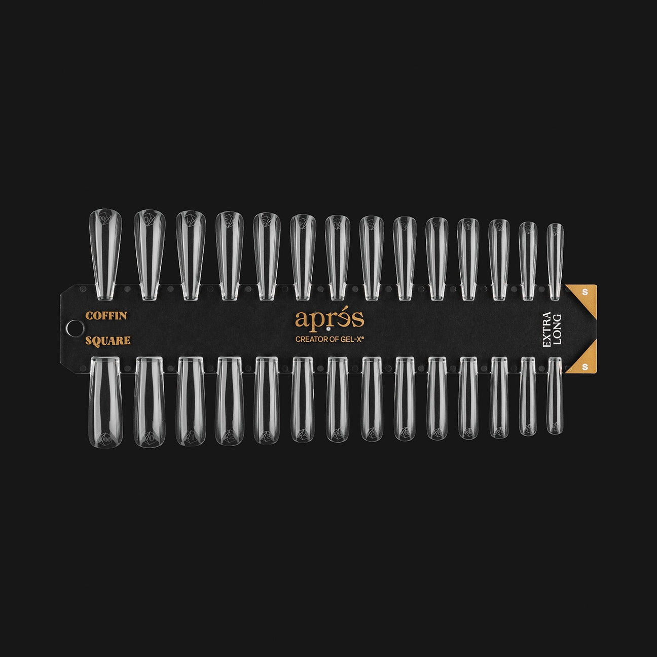 Gel-X Tip Swatch: Sculpted Coffin/Square Extra Long