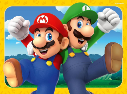 Ravensburger - 2D Puzzle for Children, 4 in Box 12/16/20/24 Pieces Super Mario, 12004107