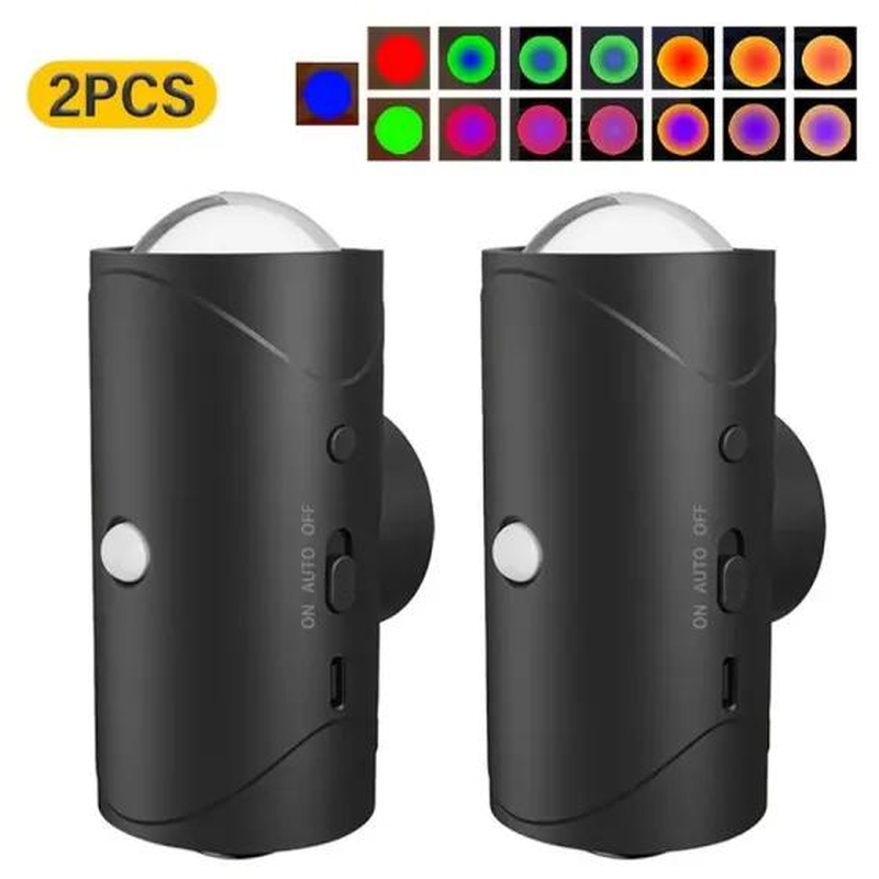 Rechargeable LED Motion Sensor Night Light – 8 Ambient Colors, Auto-On, Long Battery Life, Stick Anywhere, No Outlet Needed – Cozy, Plug-Free Lighting for Bedroom, Bathroom, Stairs & More!