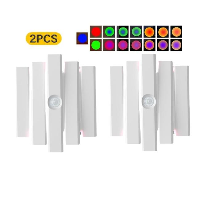 Rechargeable LED Motion Sensor Night Light – 8 Ambient Colors, Auto-On, Long Battery Life, Stick Anywhere, No Outlet Needed – Cozy, Plug-Free Lighting for Bedroom, Bathroom, Stairs & More!