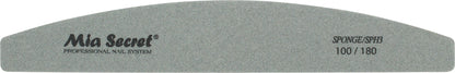 *Pack 24 Half Moon Sponge Nail File  Zebra 100/180 Sponge