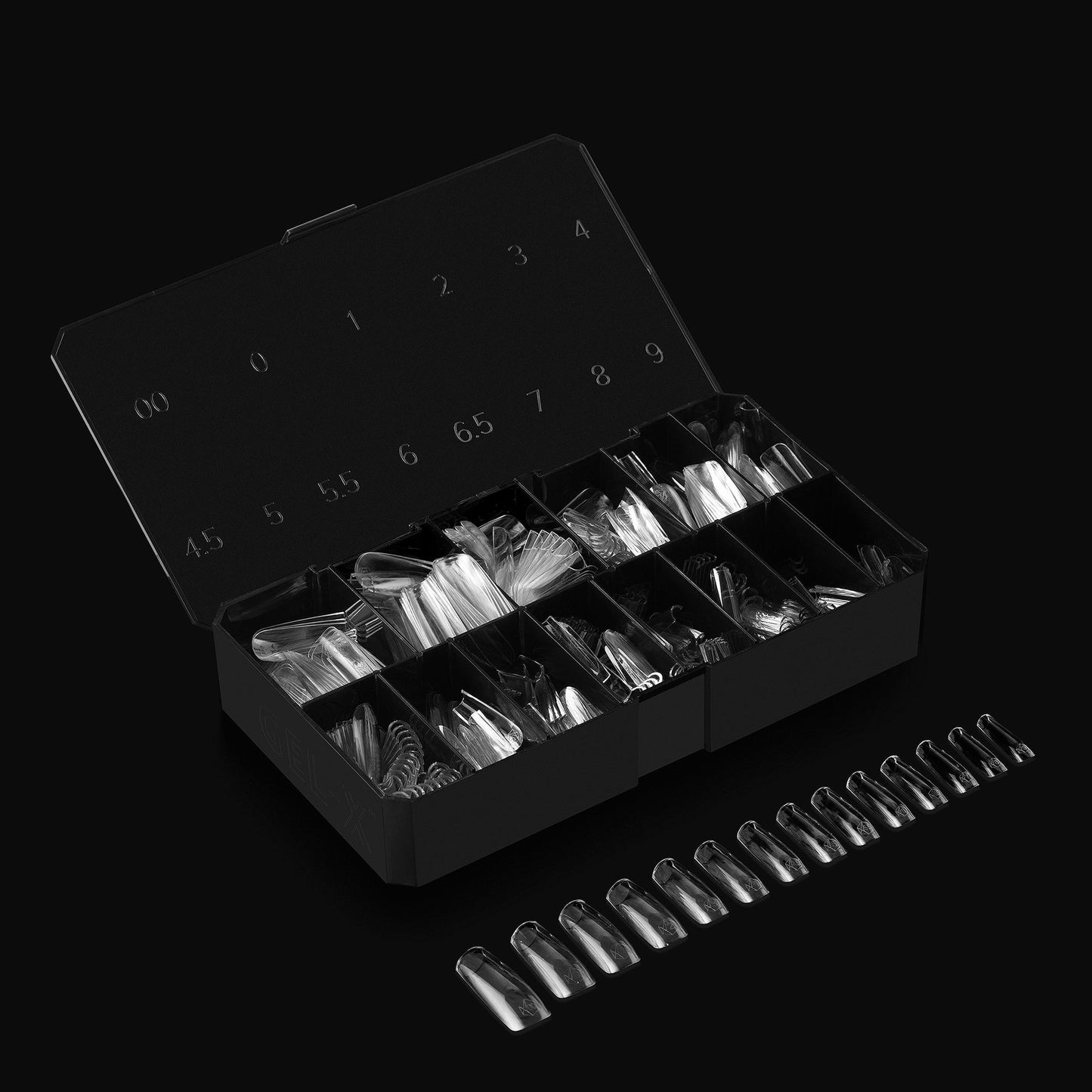 Gel-X Sculpted Square Long 2.0 Box of Tips 14 Sizes