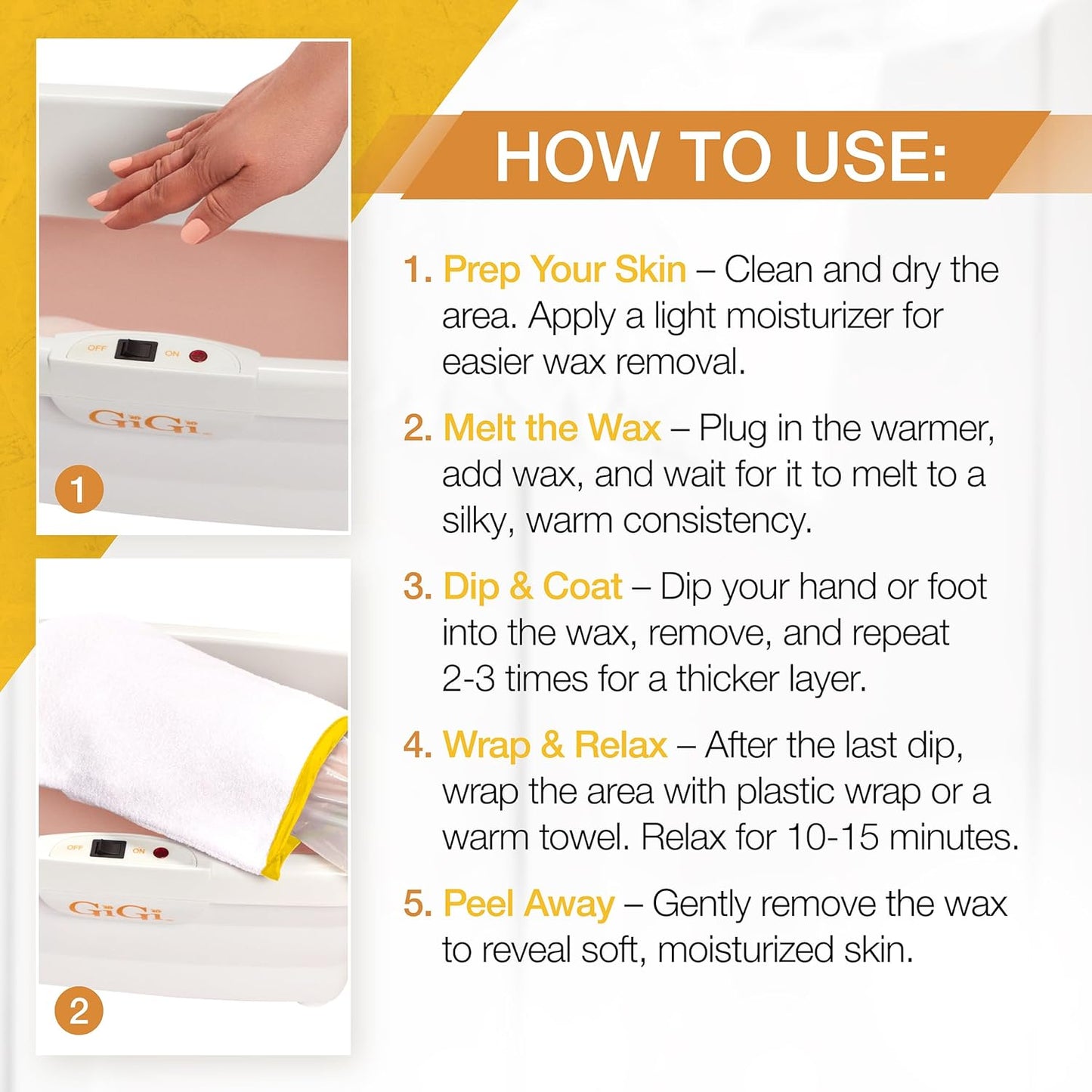 Paraffin Bath with GiGi Peach Paraffin Wax, 6 lbs