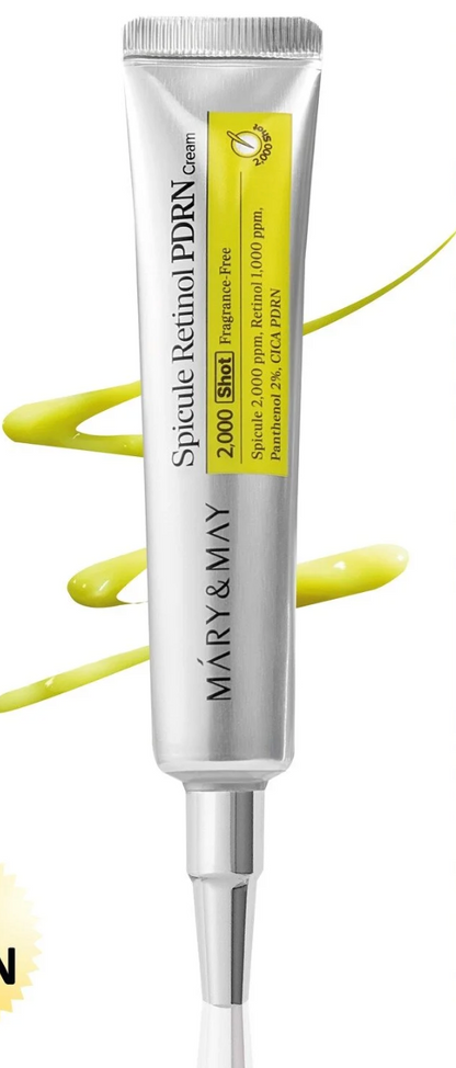 Mary & May Smart Retinol™ Spicule PDRN Cream 15g | Pore-Refining, Brightening & Anti-Wrinkle Treatment