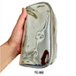 Kingsley Silver Metal Travel Cosmetic Makeup Organizer Bag TC-502