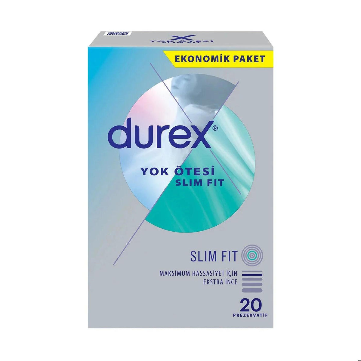 Durex Invisible Slim Fit Condoms for Enhanced Sensitivity 20 Count