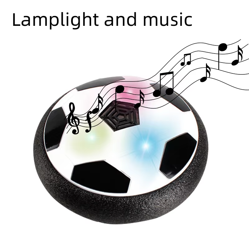 Soccer Kids Toy USB Rechargeable Hover Ball Colored LED Lights for Kid Gifts Gliding Air Cushion Floating Kids Soccer Game