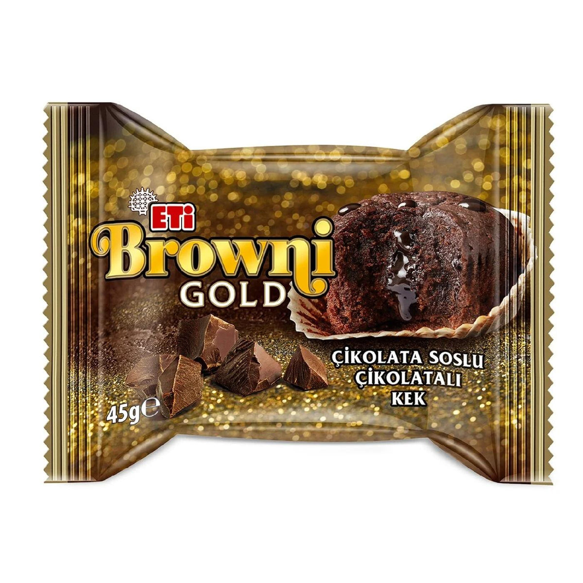 Eti Browni Gold Cocoa Cake with Rich Chocolate Flavor 45g