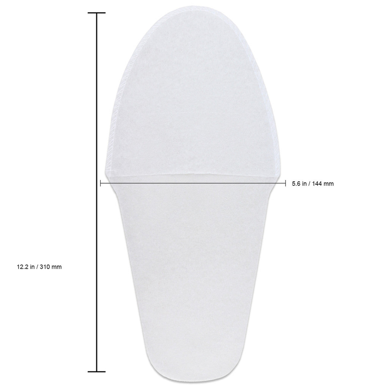 Disposable Stitched Pedicure Slipper White - 25 Pairs Pack