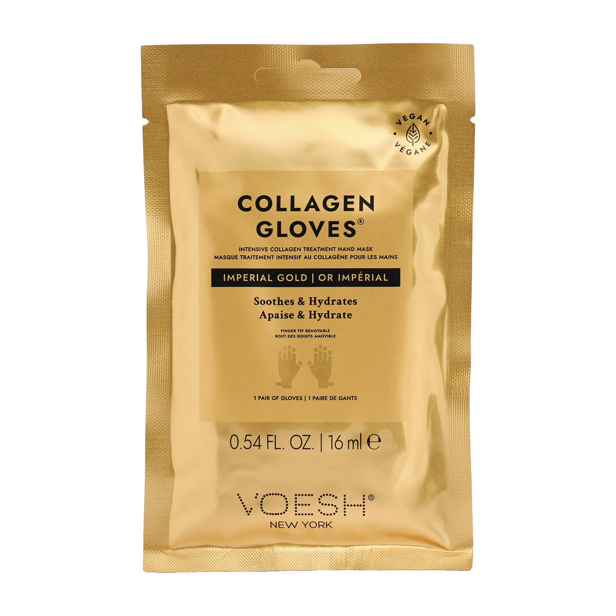 VOESH Collagen Mask Gloves - Imperial 24K Gold 60/Box