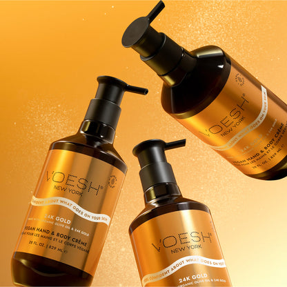 *(Case x 12) Vegan Hand & Body Crème 24K Gold - 28oz