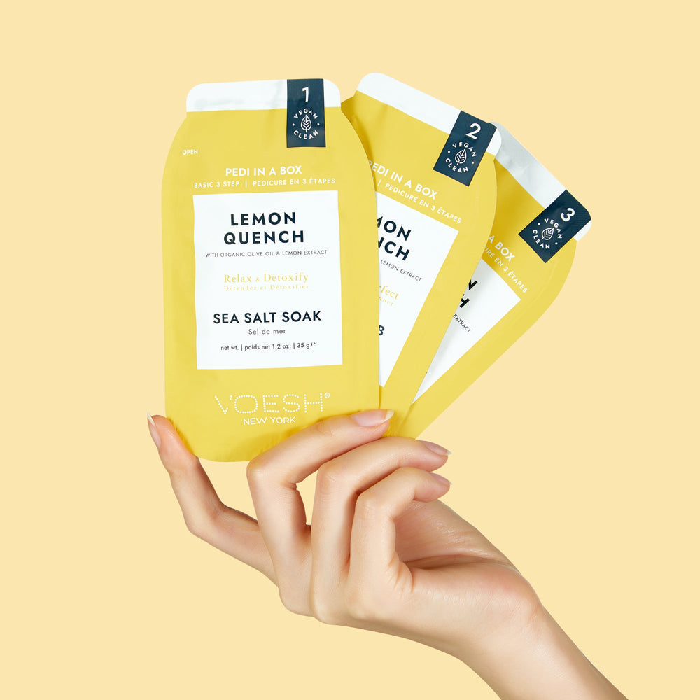*(Case 100pc) Pedi in a Box Basic 3 Step Lemon Quench