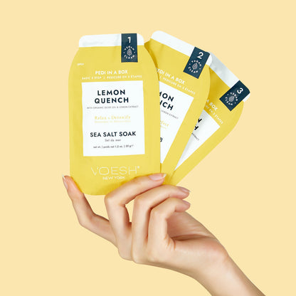 *(Case 100pc) Pedi in a Box Basic 3 Step Lemon Quench