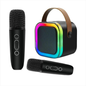Vibrant Pink Mini Karaoke Machine with 2 Wireless Microphones & LED Nightlight - Perfect Bluetooth Party Speaker!