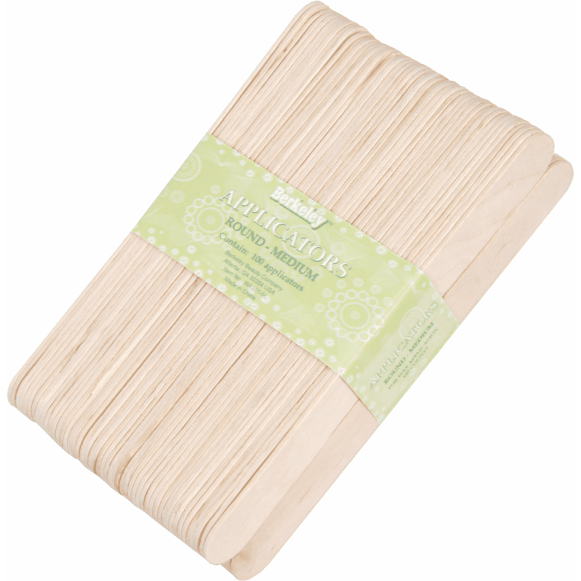 Berkeley - Rounded Wood Wax Applicators 100pc - Large