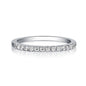 Rodiffy Moissanite 0.5 Ct Round Cut Half Halo White Gold Anniversary Ring