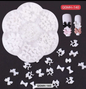 3D Bowties White Color - Nail Art Charm