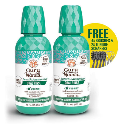 Oral Rinse Breath Harmonizer Mouthwash, Wild Mint - 2 Pack
