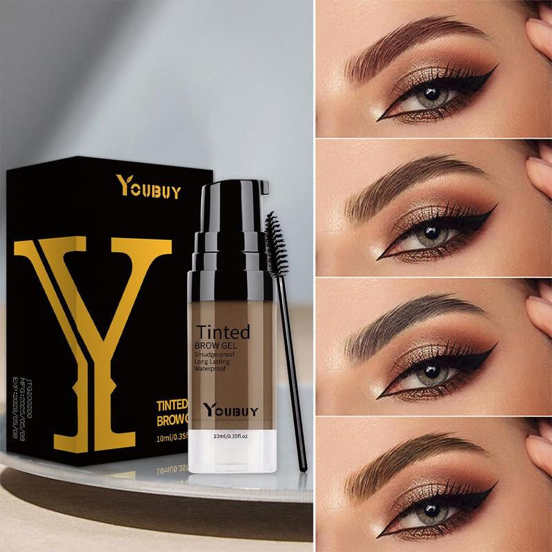 Brow Gel & 4-Prong Eyebrow Pen Set - Smudge-Proof & Water-Resistant for Long-Lasting, Natural-Looking Brows