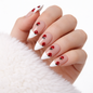 Salon-Style French Tip Press-On Nails - Coffin #037