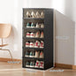 NLDD Extra-Wide & Tall 9-Tier Shoe Cabinet Holds 18 Pairs Clear Doors Wheels for Effortless Storage Stackable Reinforced Frame Ventilation Holes