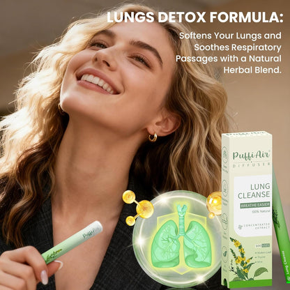 Herbal Diffuser Pen, Detox Diffuser with Mullein, Thyme & Mint for Better Breathing, All Natural Swap - up to 600 Uses (Varies by Usage), 2 Diffusers, 1 Pack