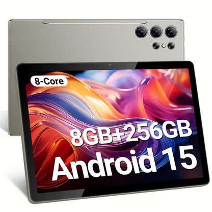 【2026 New Year Gift】X9 Tablet 256GB ROM Touchscreen Dual Camera Bluetooth Keyboard Case Mouse Stylus Type-C Charging Large Storage Portable Cellphone Smartphone