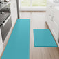 Kitchen Mats, 2PCS Kitchen Rugs, Cushioned anti Fatigue Kitchen Mats for Floor, Non-Slip Standing Desk Mat, Waterproof Kitchen Rug Set for Kitchen,20" X 32"+20" X 94.5"-Full 1Inch Thick,Black