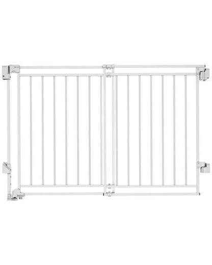 Baby Gate for Stairs Doorways & Kitchen, 26.4"-43" W X 29" H, No Bottom Bar Dog Gate, One-Handed Auto-Close, Hardware Mount Safety Gate for Dogs & Toddlers, Black