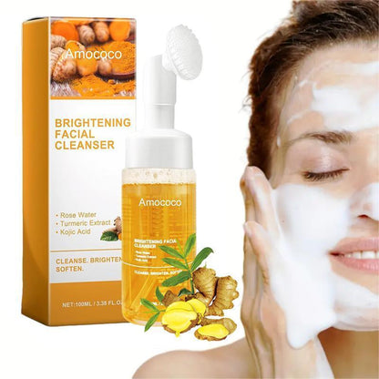 Deep Cleansing Turmeric Brightening Facial Cleanser for Oily Skin - Comforting Facial Wash for a Radiant Glow