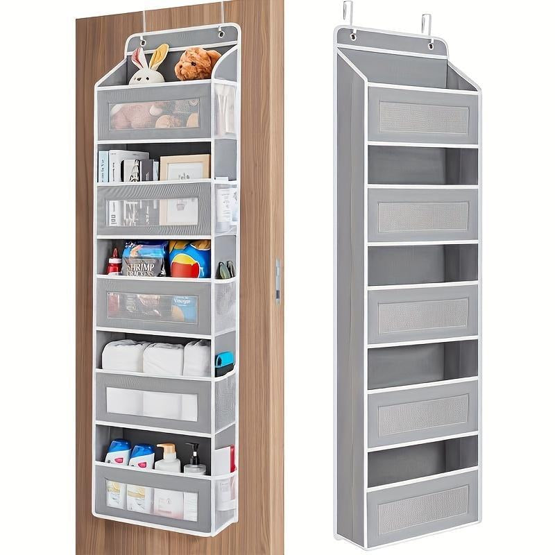 2026 Latest Model 5-Tier Over-The-Door Organizer with 10 Large Pockets Anti-Tilt 44 Lb Capacity Hangable for Bedroom Bathroom Baby Product Storage No Installation Required