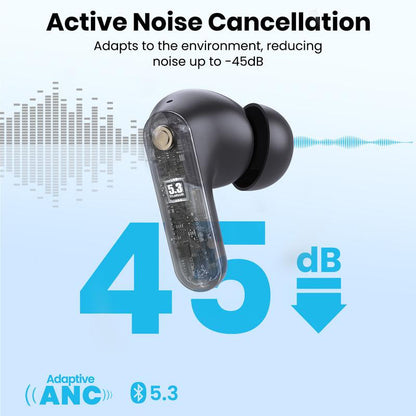 Siawag 2026 New Wireless Bluetooth Earbuds, 12.4 Mm Custom Dynamic Driver, 42 Db Active Noise Cancellation, 4 HD Mics with Clear Voice Technology