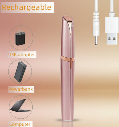 "Effortless Facial Eyebrow Grooming Tool for Lazy People! Rechargeable Electric Eyebrow Trimmer: 3-Second Quick Removal of Eyebrow Surrounding Hair without Skin Scratching, Magnetic Blade for Easy Disassembly & Cleaning,